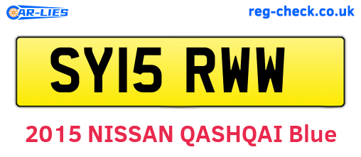 SY15RWW are the vehicle registration plates.
