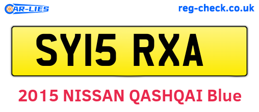 SY15RXA are the vehicle registration plates.