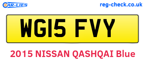 WG15FVY are the vehicle registration plates.