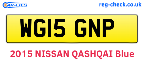 WG15GNP are the vehicle registration plates.