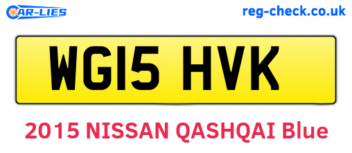 WG15HVK are the vehicle registration plates.