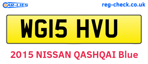 WG15HVU are the vehicle registration plates.