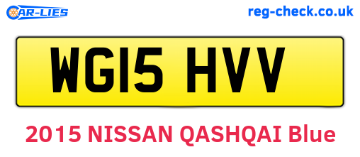 WG15HVV are the vehicle registration plates.