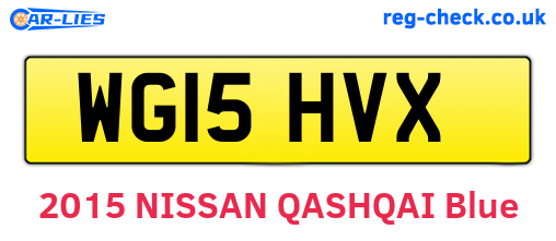 WG15HVX are the vehicle registration plates.