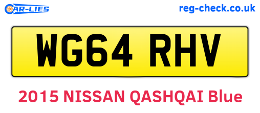 WG64RHV are the vehicle registration plates.
