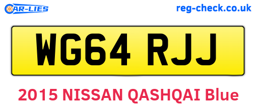 WG64RJJ are the vehicle registration plates.