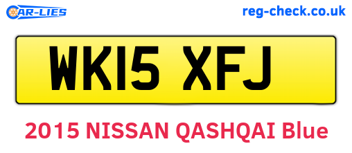 WK15XFJ are the vehicle registration plates.