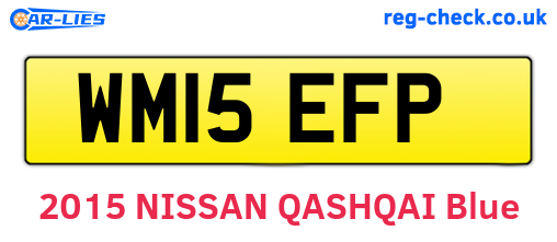 WM15EFP are the vehicle registration plates.