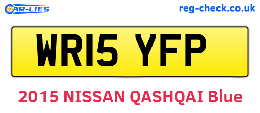 WR15YFP are the vehicle registration plates.