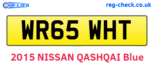 WR65WHT are the vehicle registration plates.