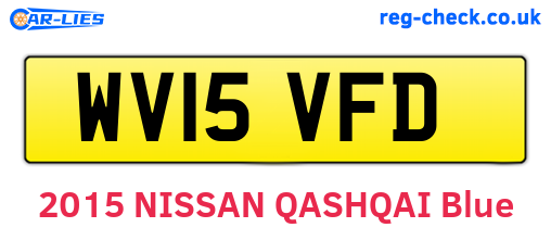 WV15VFD are the vehicle registration plates.