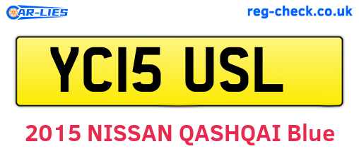 YC15USL are the vehicle registration plates.