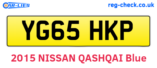 YG65HKP are the vehicle registration plates.