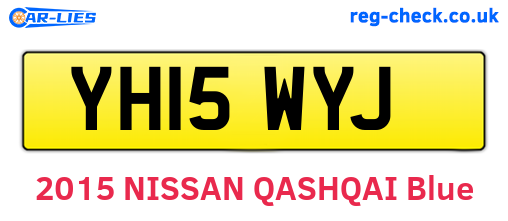 YH15WYJ are the vehicle registration plates.