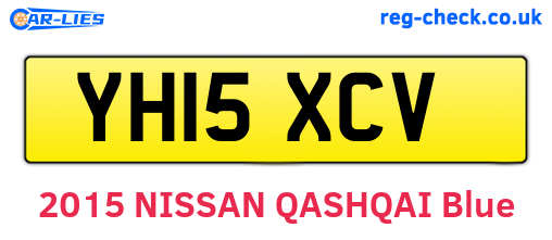 YH15XCV are the vehicle registration plates.