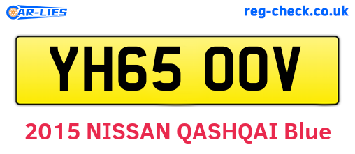 YH65OOV are the vehicle registration plates.