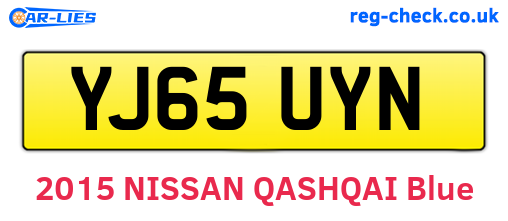YJ65UYN are the vehicle registration plates.