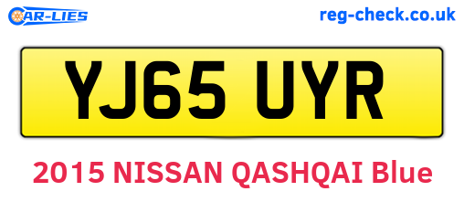 YJ65UYR are the vehicle registration plates.