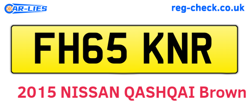 FH65KNR are the vehicle registration plates.
