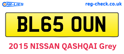 BL65OUN are the vehicle registration plates.
