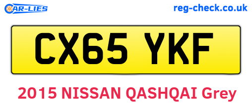 CX65YKF are the vehicle registration plates.