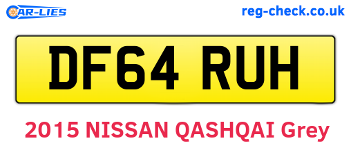 DF64RUH are the vehicle registration plates.