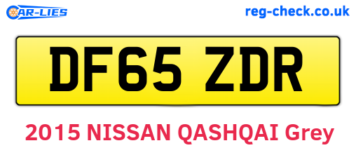 DF65ZDR are the vehicle registration plates.