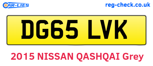 DG65LVK are the vehicle registration plates.