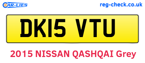 DK15VTU are the vehicle registration plates.
