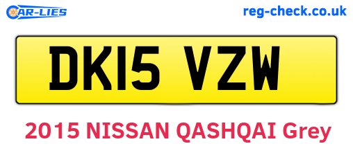 DK15VZW are the vehicle registration plates.