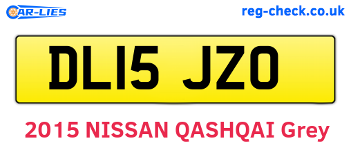 DL15JZO are the vehicle registration plates.