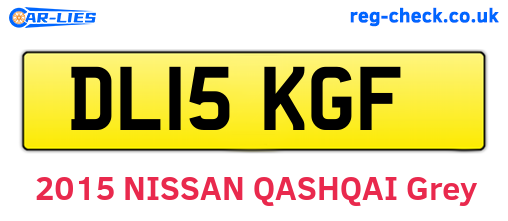 DL15KGF are the vehicle registration plates.
