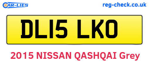 DL15LKO are the vehicle registration plates.