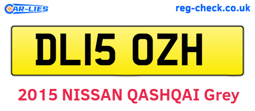 DL15OZH are the vehicle registration plates.