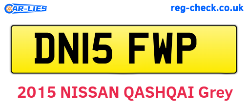 DN15FWP are the vehicle registration plates.
