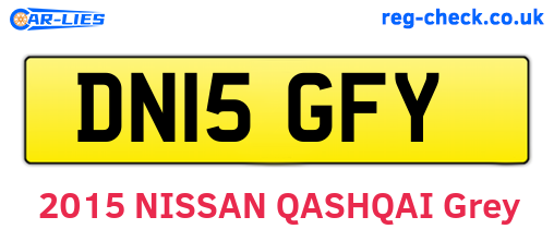DN15GFY are the vehicle registration plates.