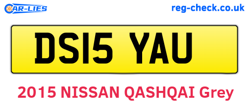 DS15YAU are the vehicle registration plates.
