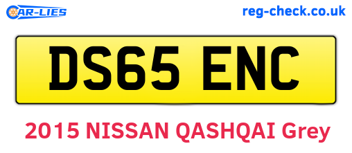 DS65ENC are the vehicle registration plates.