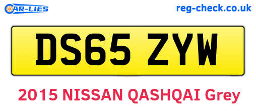 DS65ZYW are the vehicle registration plates.