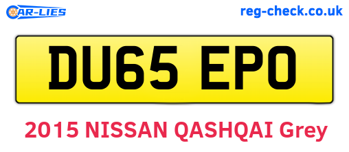 DU65EPO are the vehicle registration plates.