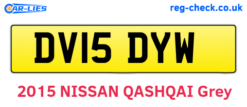 DV15DYW are the vehicle registration plates.