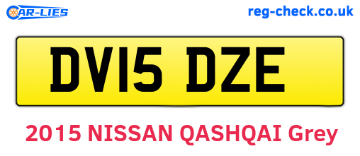 DV15DZE are the vehicle registration plates.