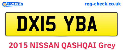 DX15YBA are the vehicle registration plates.