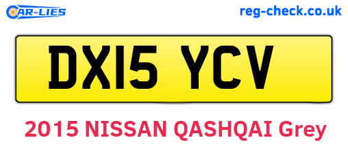 DX15YCV are the vehicle registration plates.