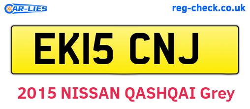 EK15CNJ are the vehicle registration plates.