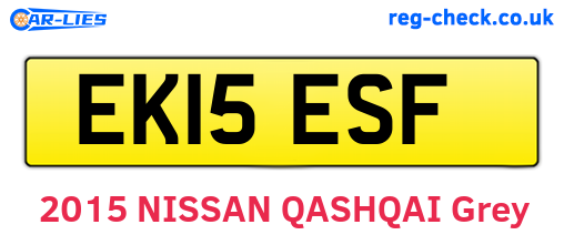 EK15ESF are the vehicle registration plates.