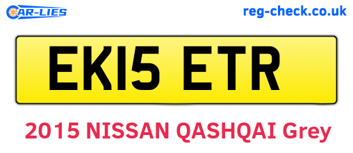 EK15ETR are the vehicle registration plates.