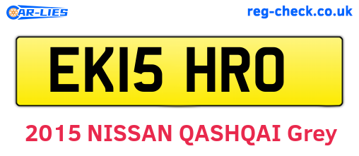 EK15HRO are the vehicle registration plates.