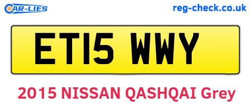 ET15WWY are the vehicle registration plates.