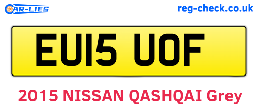 EU15UOF are the vehicle registration plates.